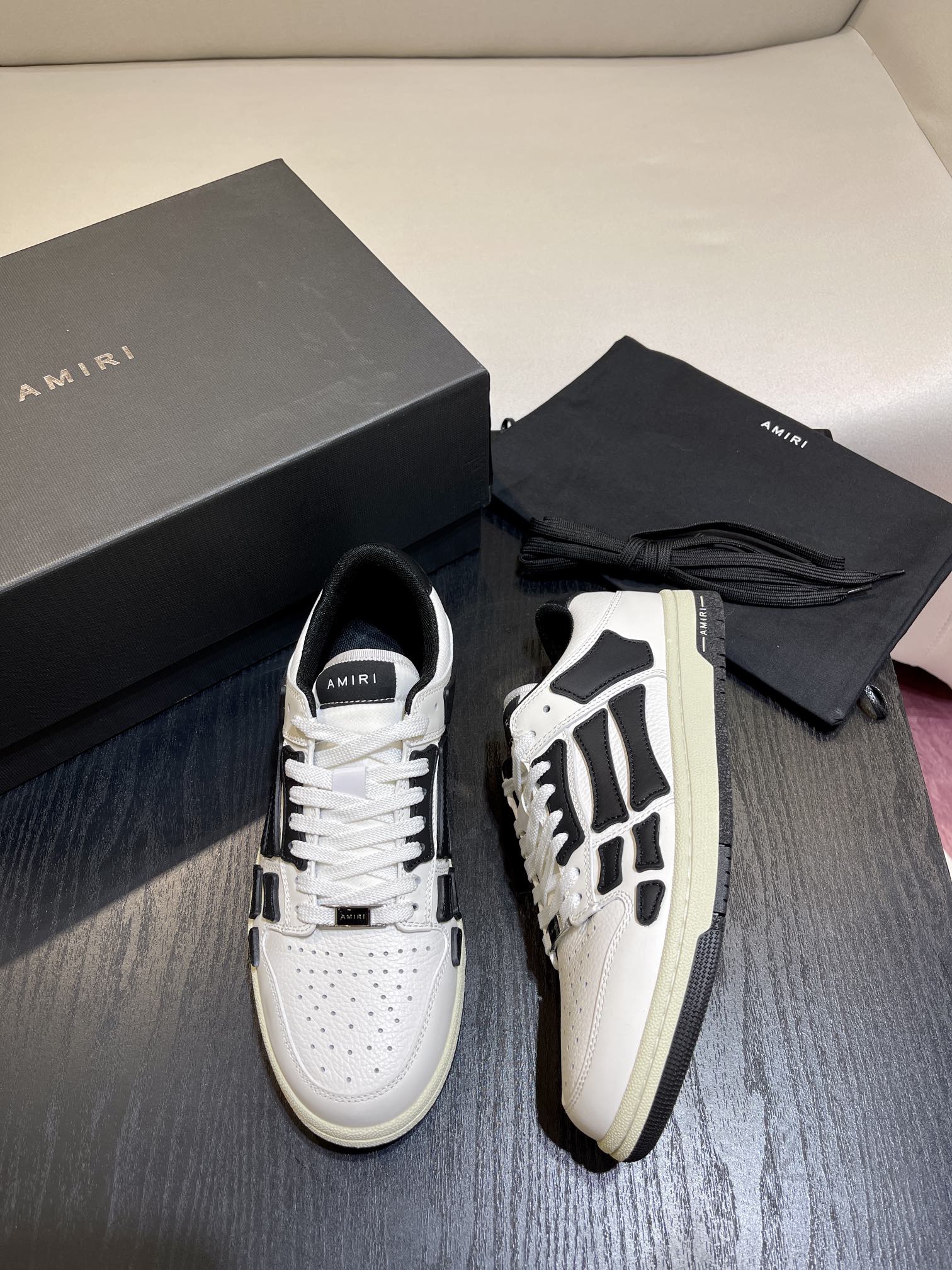 Amiri Skel-Top Low Leather Sneakers Shoes