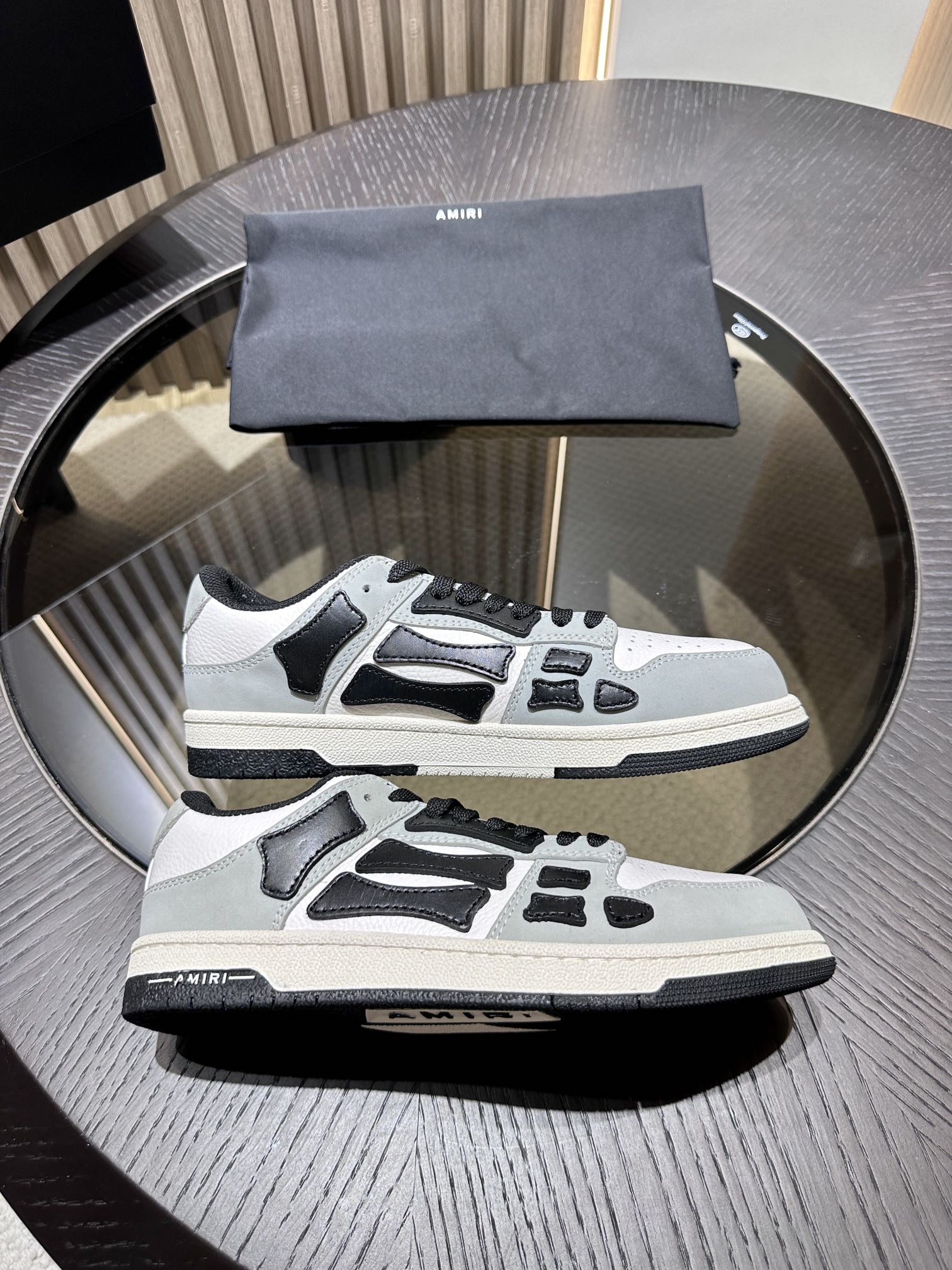 Amiri Leather Low-Top Fashion Sneakers - Casual Sports Shoes