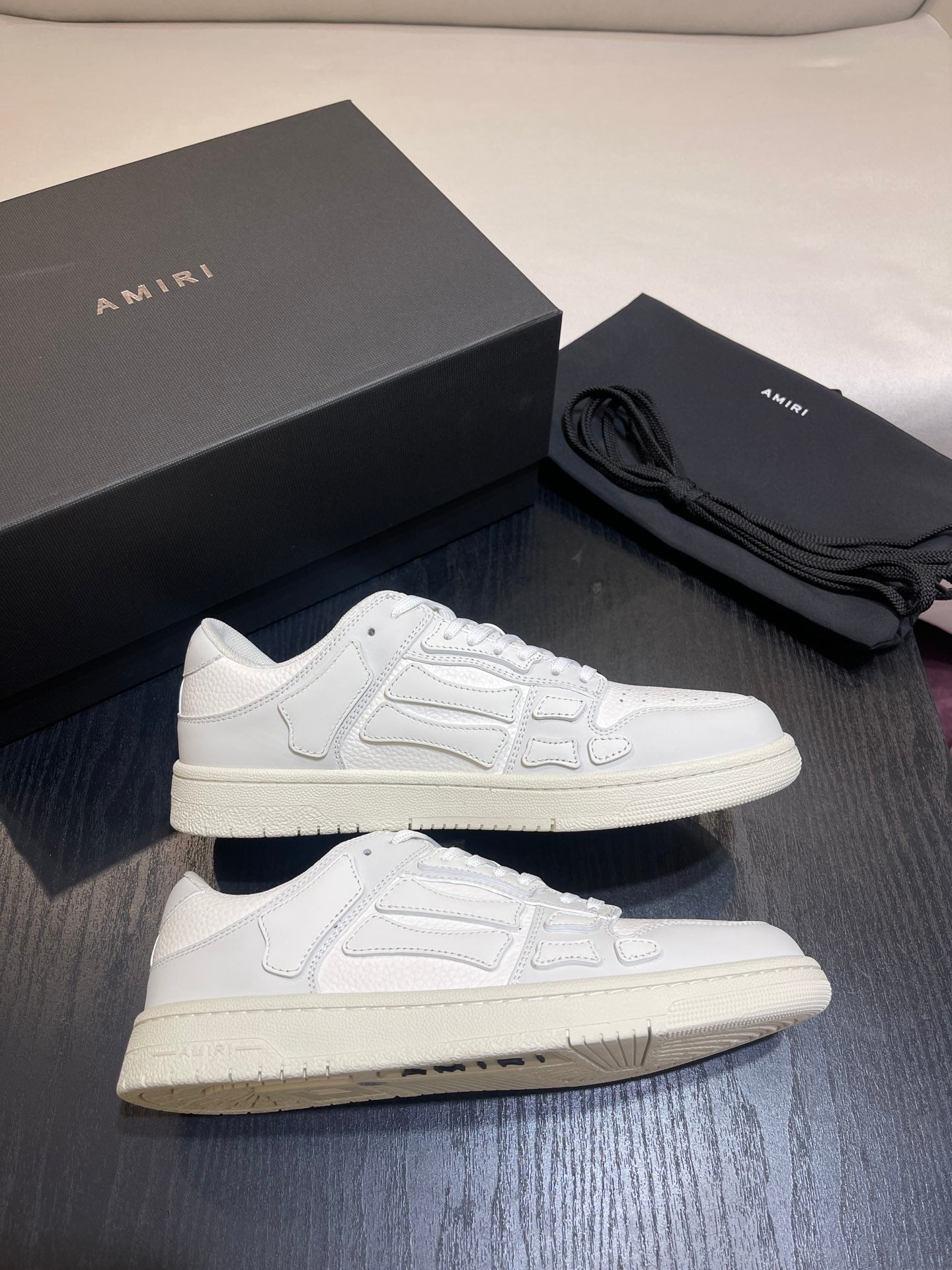 Amiri Leather Low-Top Fashion Sneakers - Casual Sports Shoes