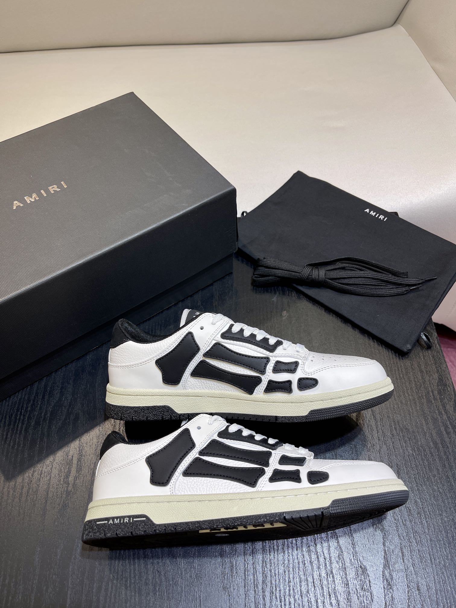 Amiri Skel-Top Low Leather Sneakers Shoes
