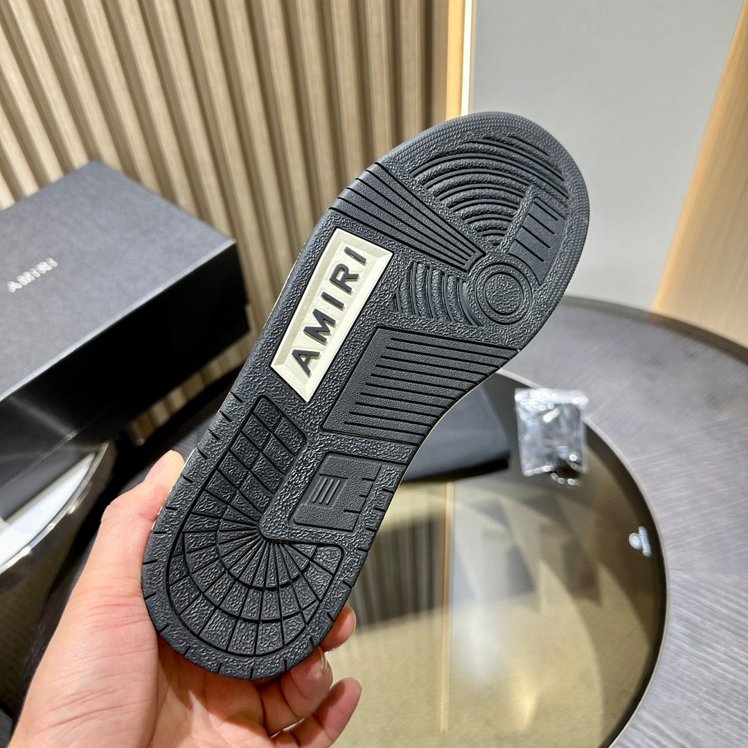 Amiri Leather Low-Top Fashion Sneakers - Casual Sports Shoes