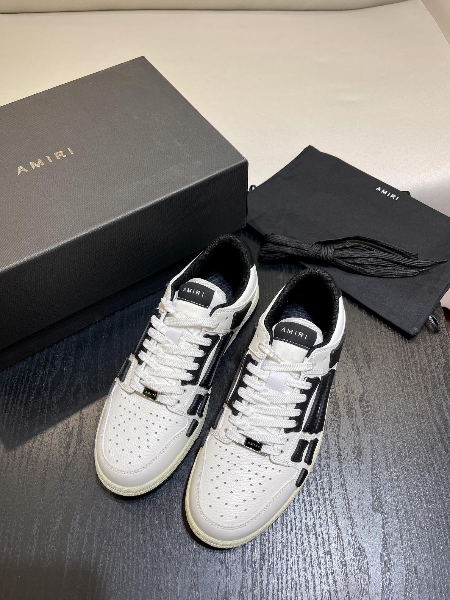 Amiri Skel-Top Low Leather Sneakers Shoes