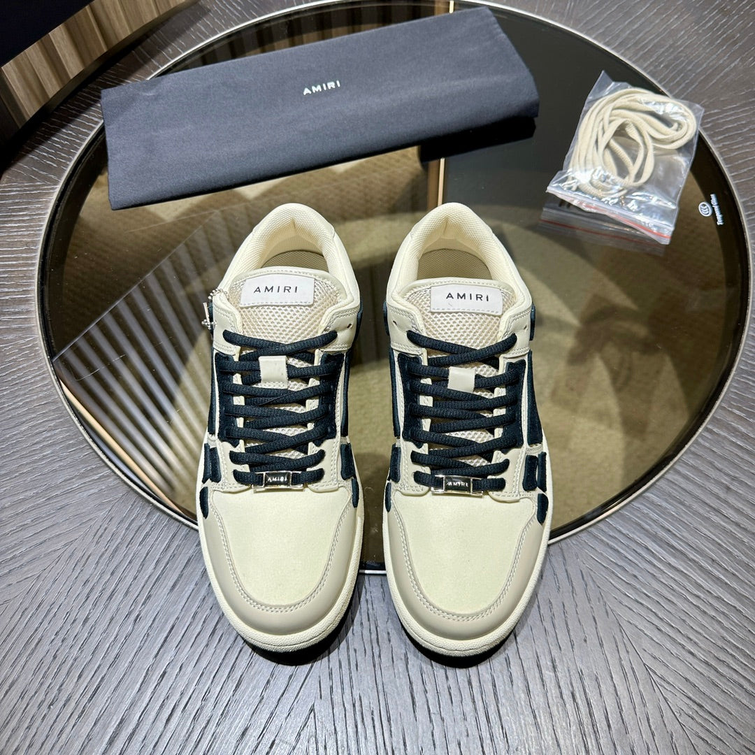 Amiri Leather Low-Top Fashion Sneakers - Casual Sports Shoes