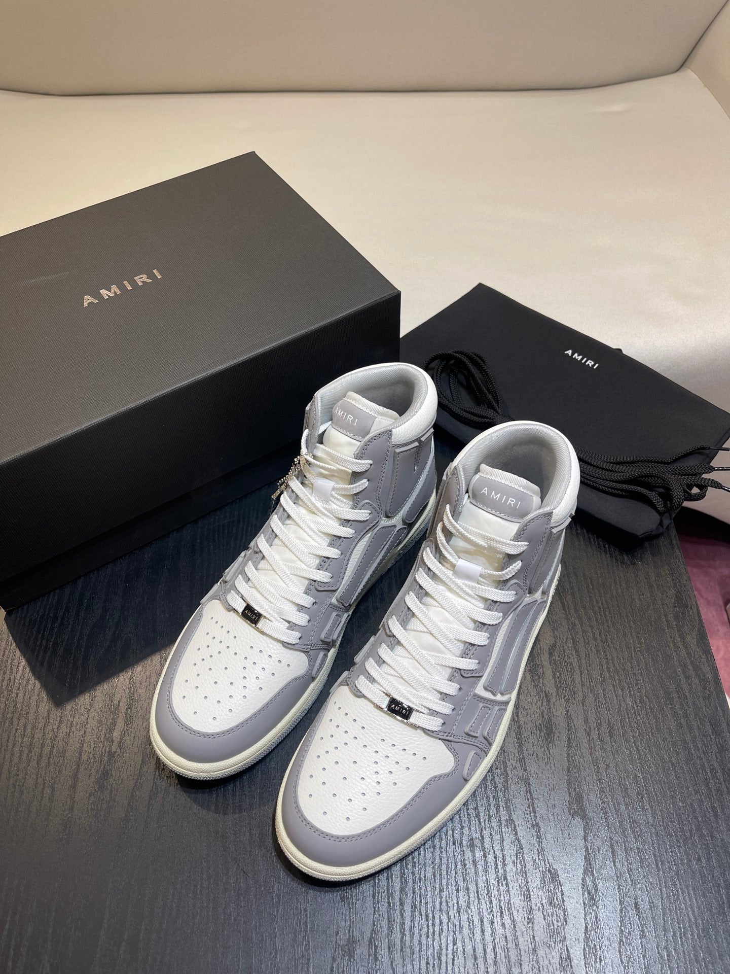 Amiri Skel Top High 'Grey'  Shoes