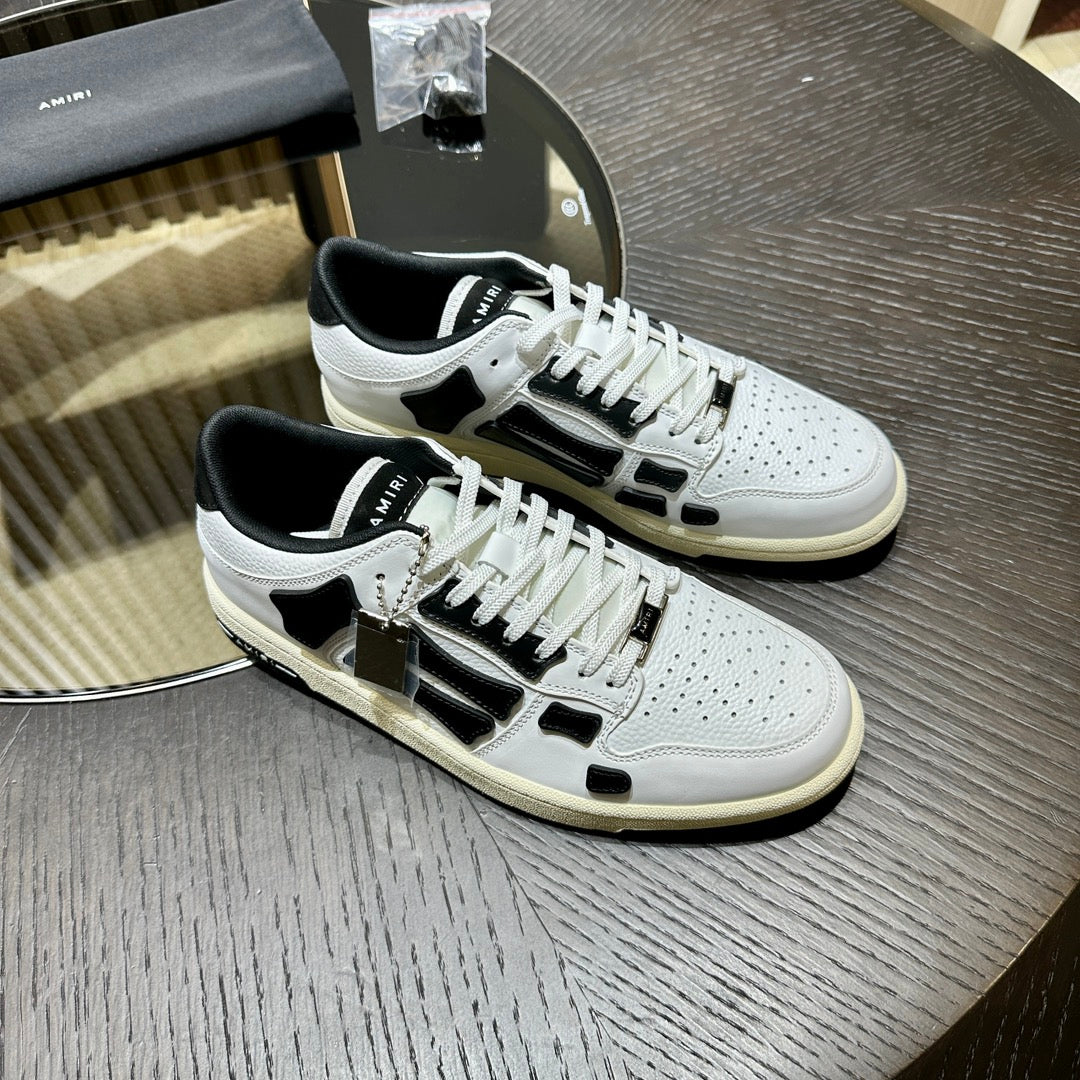 Amiri Leather Low-Top Fashion Sneakers - Casual Sports Shoes