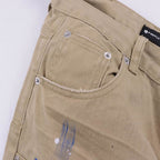 Men's Purple Denim Slim Fit Jeans Shorts Casual Straight Fit Summer Shorts 28-38