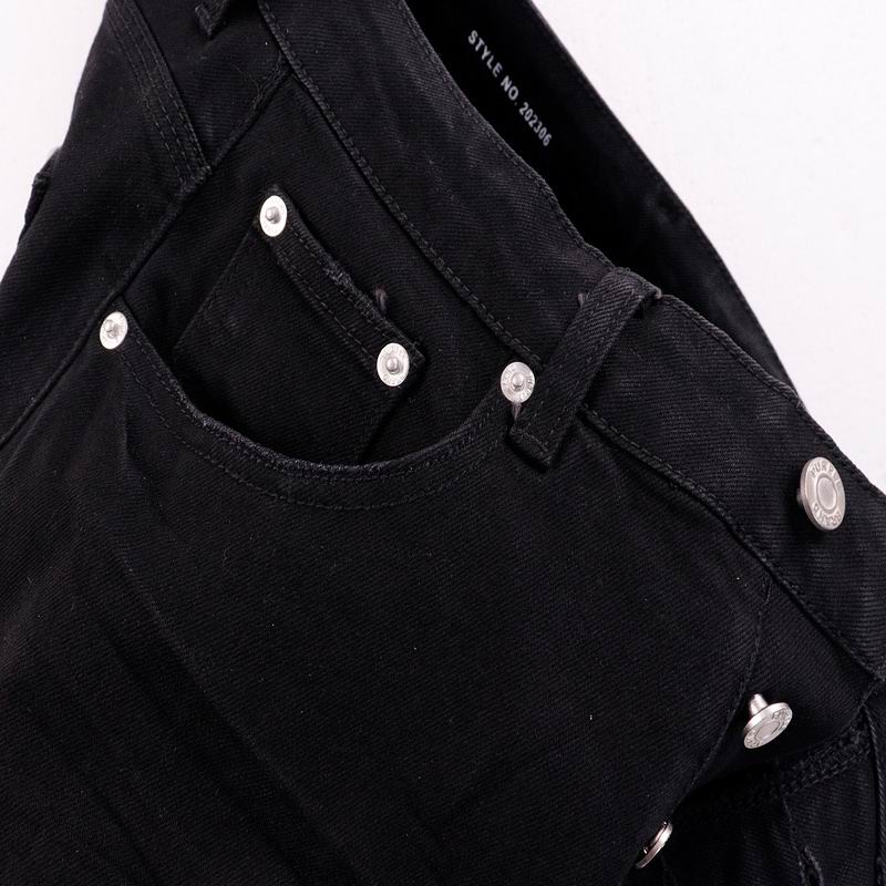 Men's Purple Denim Slim Fit Jeans Shorts Casual Straight Fit Summer Shorts 28-38