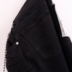 Men's Purple Denim Slim Fit Jeans Shorts Casual Straight Fit Summer Shorts 28-38