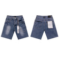 Men's Purple Denim Slim Fit Jeans Shorts Casual Straight Fit Summer Shorts 28-38