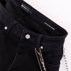 Men's Purple Denim Slim Fit Jeans Shorts Casual Straight Fit Summer Shorts 28-38