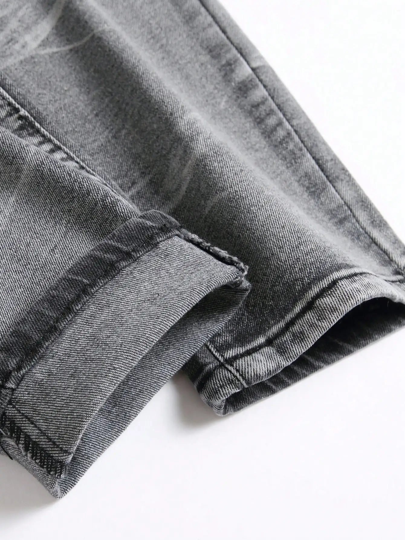 BOGGO Men¡®s Stretchy Denim Jeans Streetwear Tearing Patchwork Holes Ripped Denim Elastic Waist Casual Pants Slim fit Straight Trousers