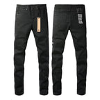 New KSUBI Jeans Men Paint Hole Trendy American High Street  Trend Low Rise Stretch Skinny Pleated Ripped Jeans