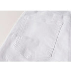 BOGGO Spring New Men's White Skinny Jeans High Quality Slim Fit Trousers Streetwear Hip Hop Style Casual Fashion Stretch Denim Pants