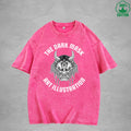BOGGO  The Dark MaskInterest Printed Washed T-Shirt 230G Multicolor Loose Trendy Fashionable 100%Cotton Short Sleeve Top