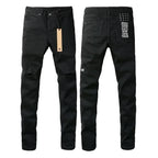 New KSUBI Jeans Men Paint Hole Trendy American High Street  Trend Low Rise Stretch Skinny Pleated Ripped Jeans
