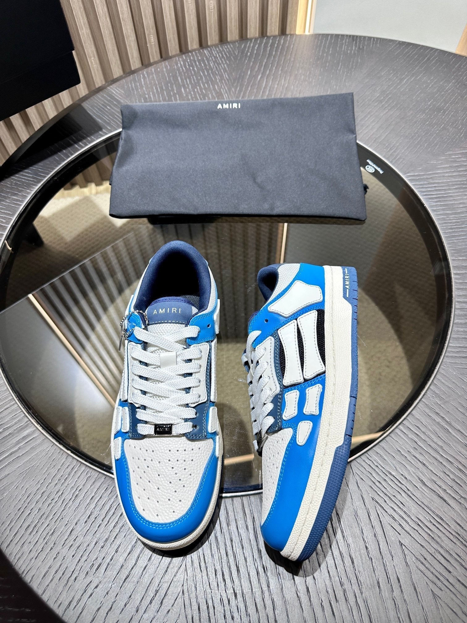 Amiri Leather Low-Top Fashion Sneakers - Casual Sports Shoes