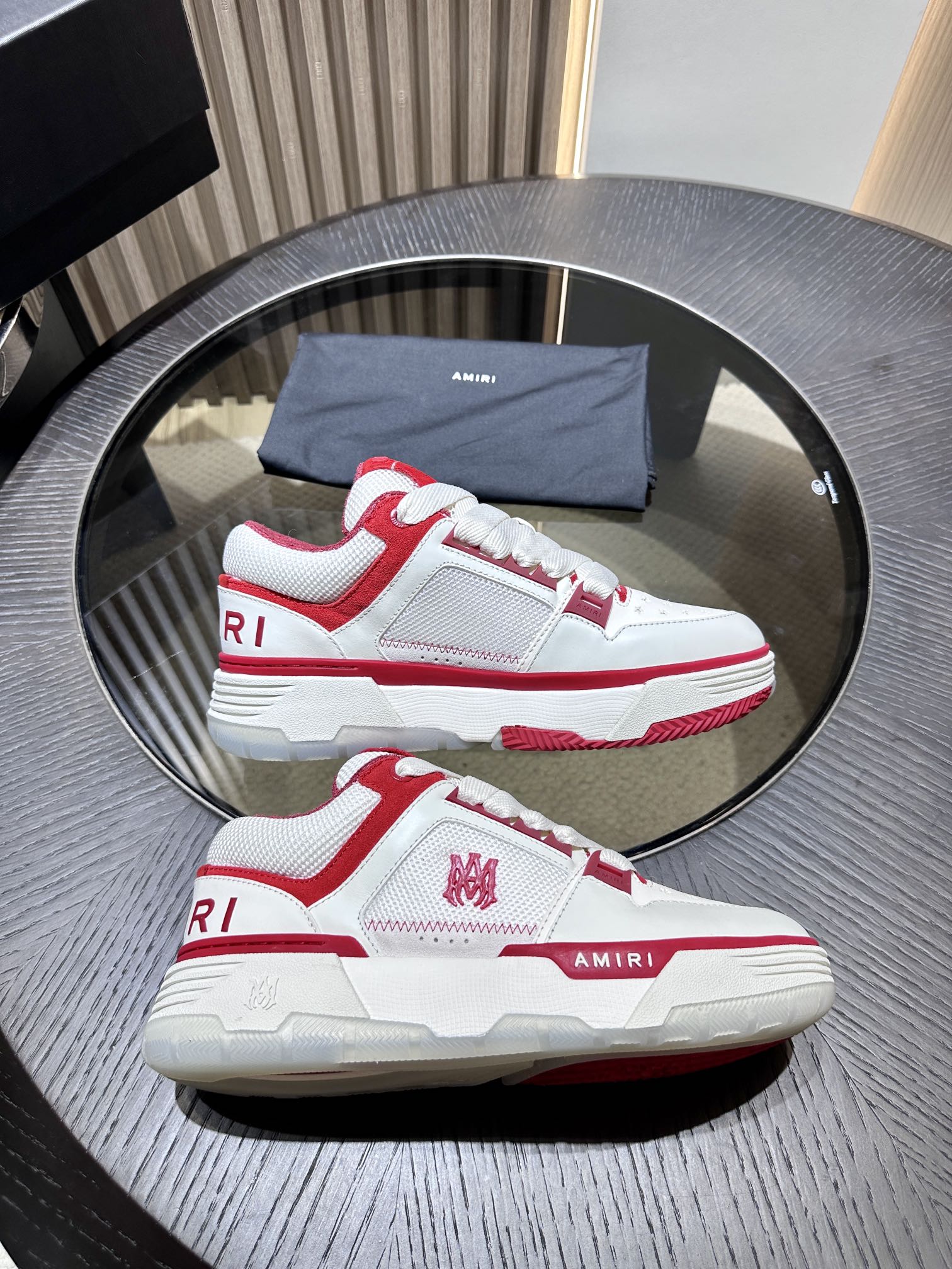 Men's Amiri Premium Leather Platform Mesh Shoes