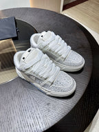 Men's Amiri Premium Leather Platform Mesh Shoes