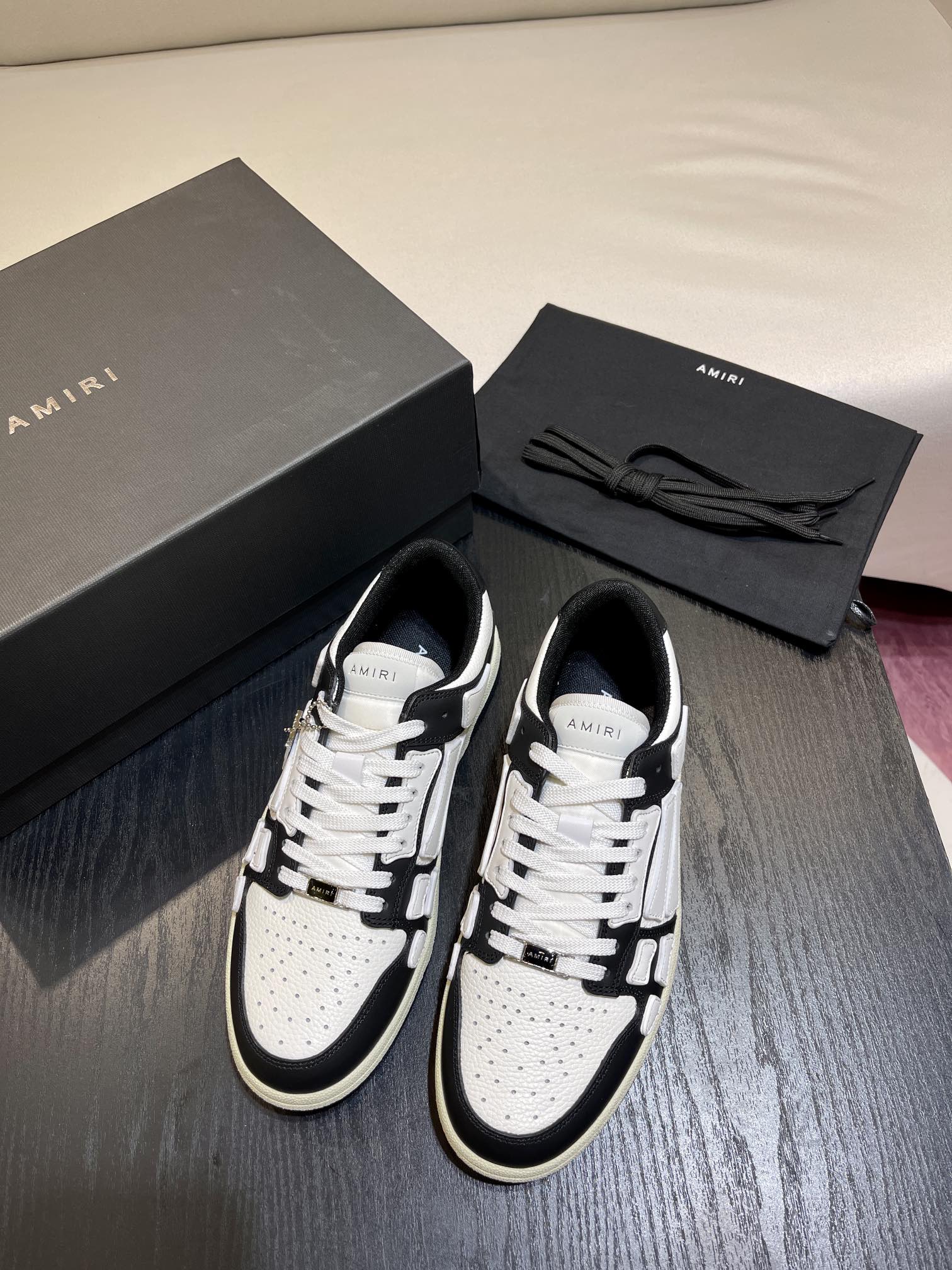 Amiri Skel-Top Low Leather Sneakers Shoes