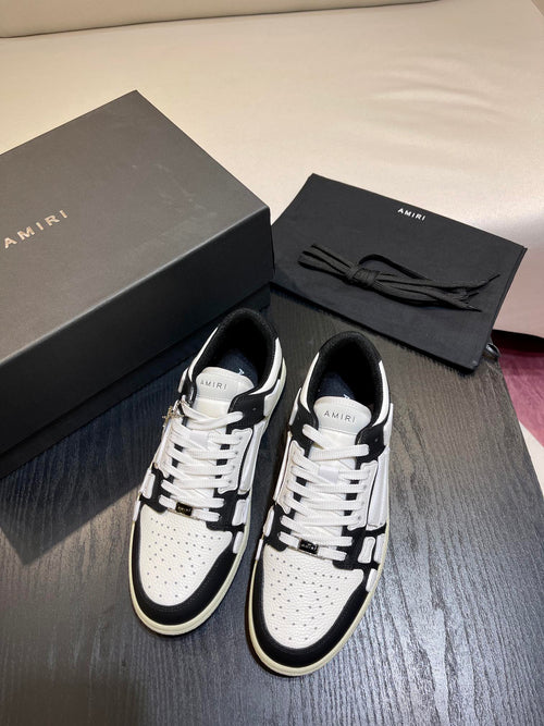 Amiri Leather Low-Top Fashion Sneakers - Casual Sports Shoes