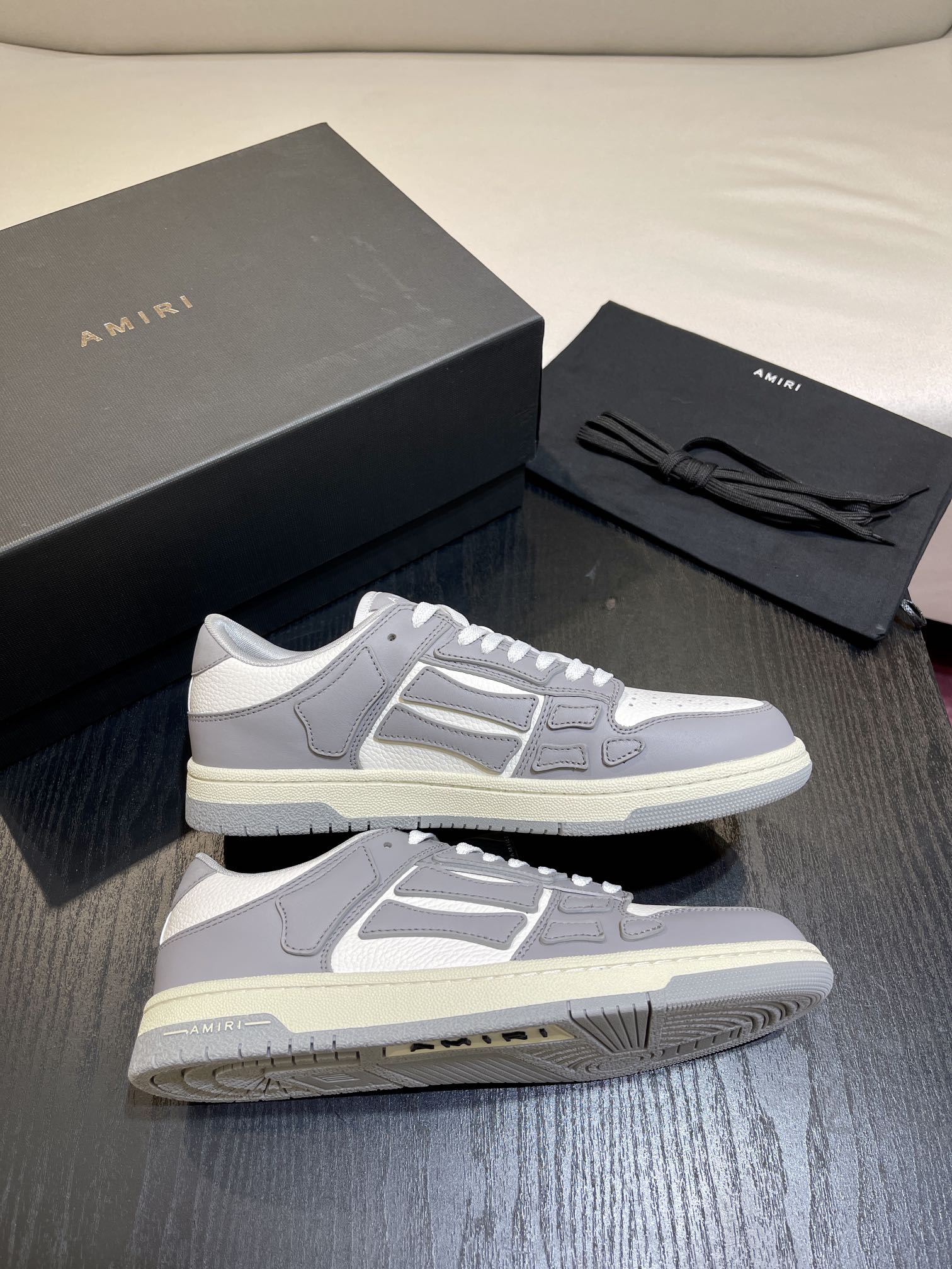 Amiri Leather Low-Top Fashion Sneakers - Casual Sports Shoes